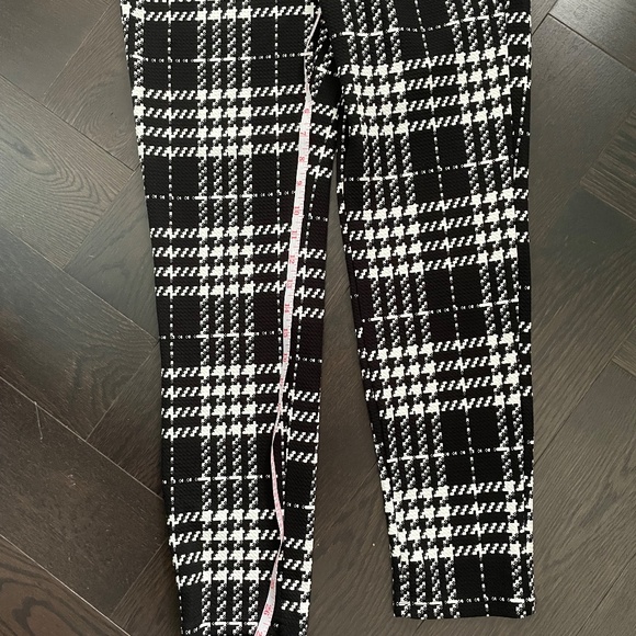 Shein Plaid Pants - Black / White Sz S - Picture 3 of 9